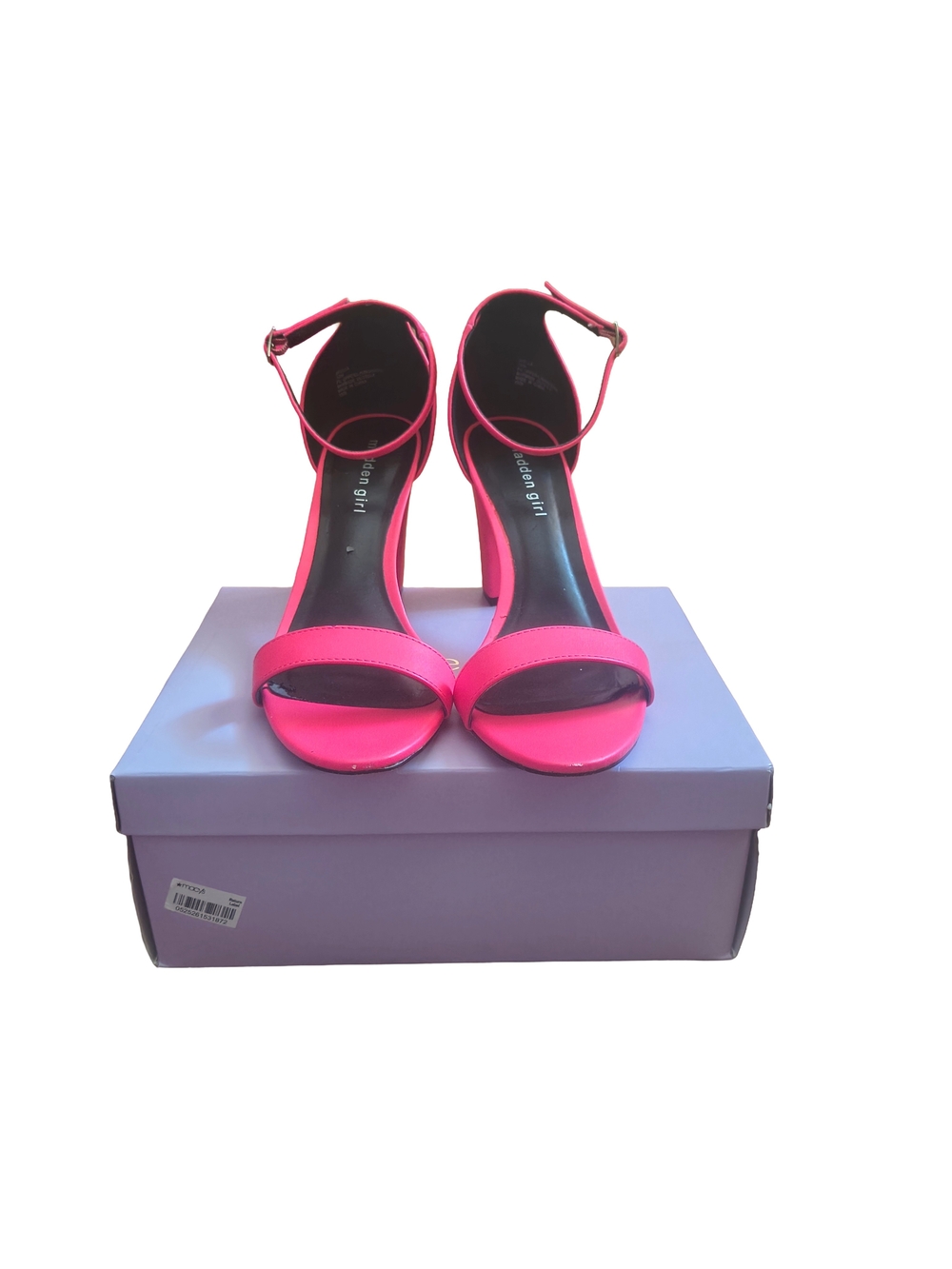 Steve Madden Neon Pink Ankle-Strap Heels